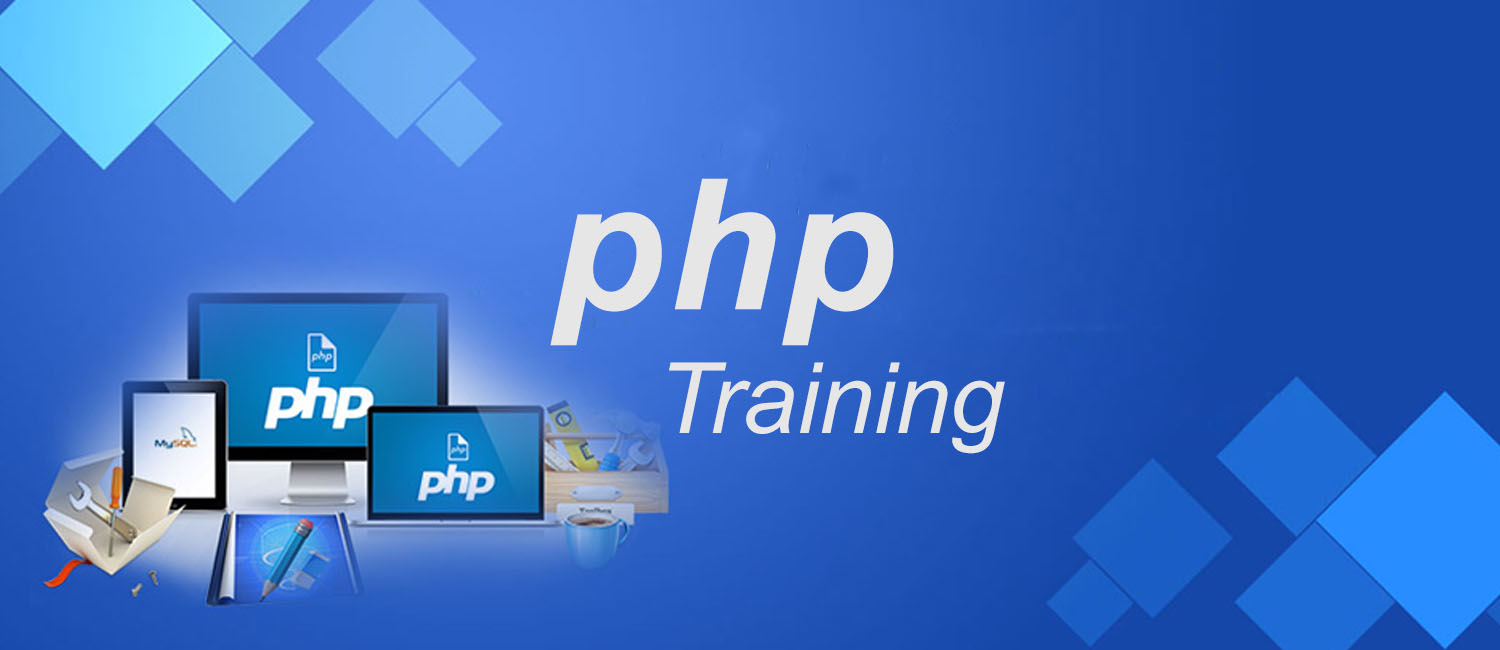 Illustration of PHP code being written from scratch